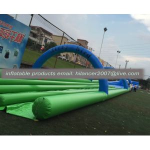 Best 100ft inflatable slide the city triple lane wholesale