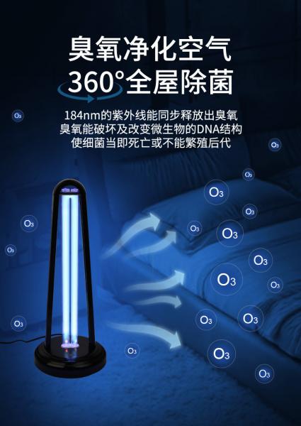detachable ultraviolet uv table lamp 38w with remote control