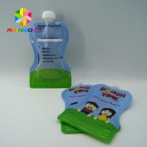 Best Reusable Food Pouch Packaging / Leak Proof Baby Food Pouches With Dual Zipper wholesale