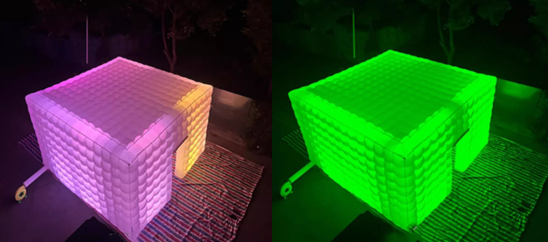 5m Inflatable Square Tent With Inner LED Lights For Outdoor Exhibitions Photo Booths