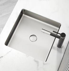 Best Brushed SUS304 Square Vessel Sink , Undermount Bathroom Basin Sinks wholesale