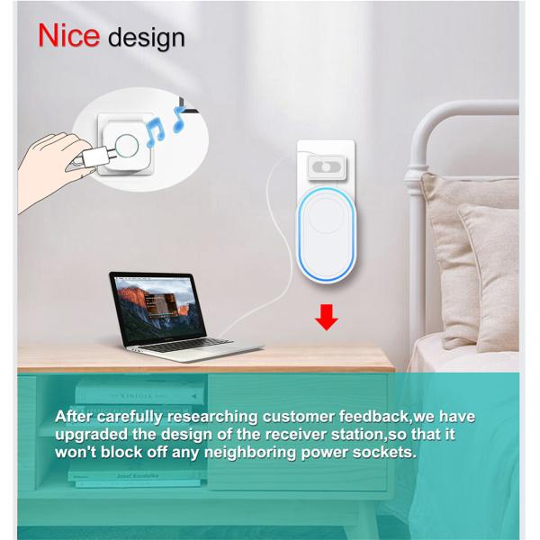 Intelligent Wireless Tuya Wi-Fi Doorbell Home Alarm Doorbell Remote Smart Door Bell Chime EU UK US AU Plug Optional
