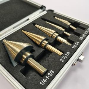 China 5pcs HSS Titanium Step Cone Taper Triangle Shank Drill Bit on sale