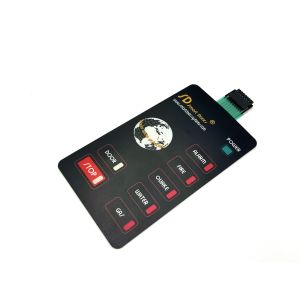 Buy cheap Flat Button LED Membrane Switch Semi Transparent With 2.54MM Housing from wholesalers