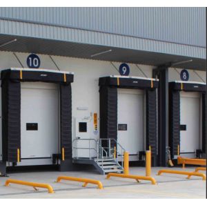 China Retractable Loading Dock Shelter Wear Resisting Pvc Industrial Door Mechanical Anti Wind on sale