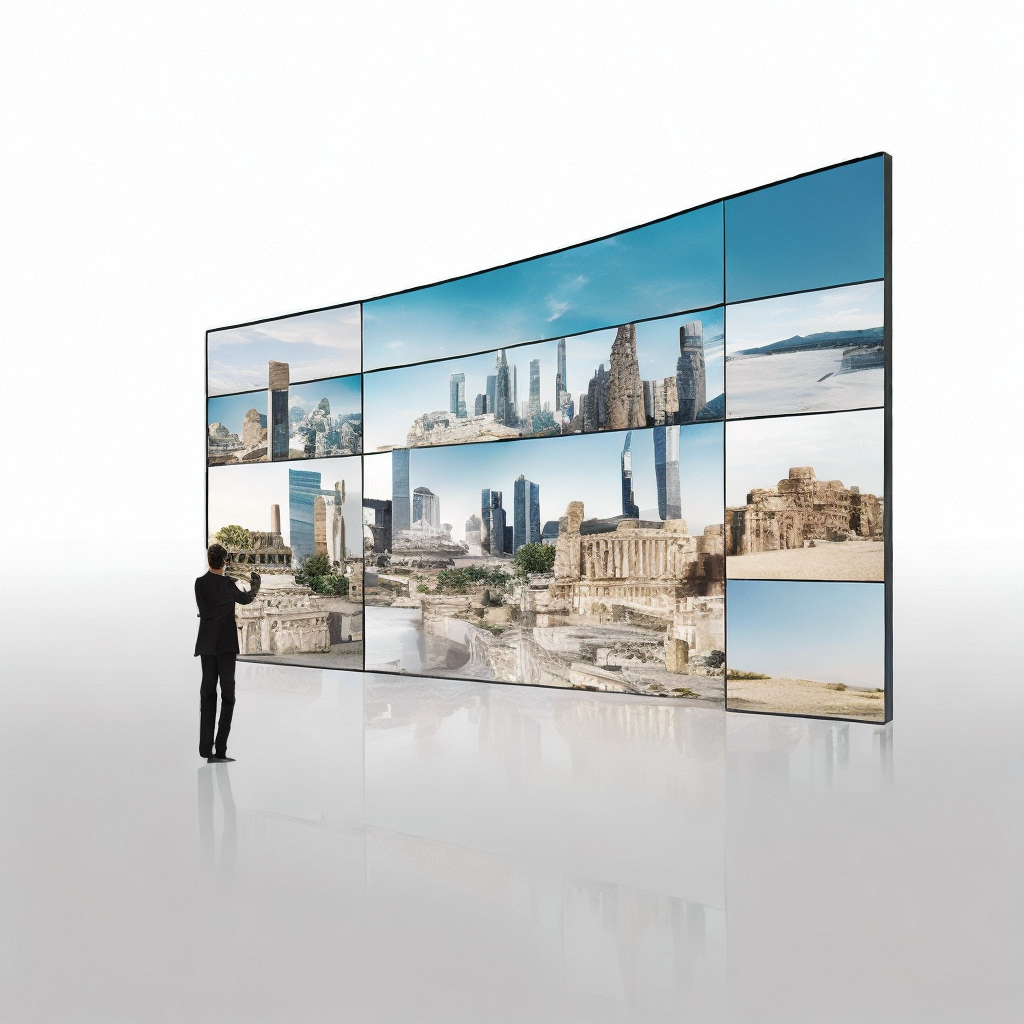 55 Inch LG SCREEN 3.5mm Splicing Advertising Lcd Video Wall Mount Airport Led