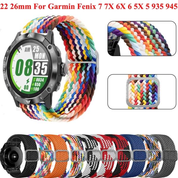 Quick Release 20mm 22mm Color Elastic Nylon Watch Strap Jiaming Fenix 7X
