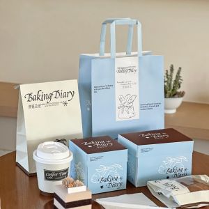 Best Folding Custom Packaging Boxes 15x10x10cm 10x10x10cm Rectangular Cake Packaging Box wholesale