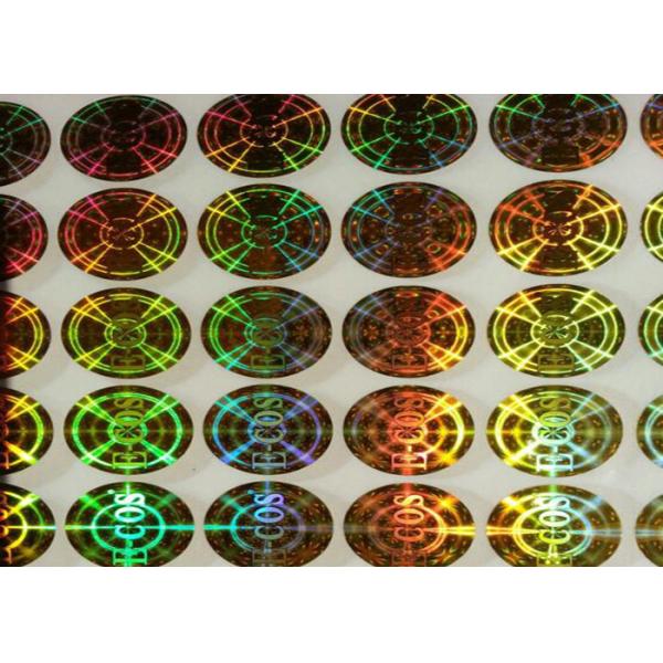 Gold Security Custom Hologram Stickers Anti Counterfeiting For Box Packing