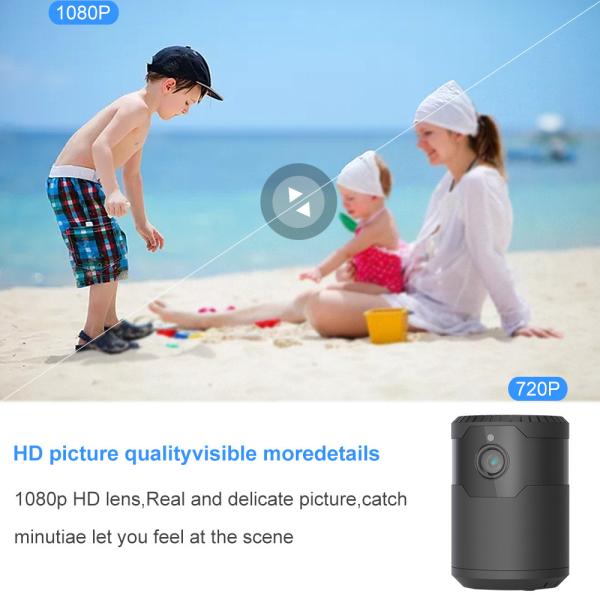 Mini indoor 1080P small button battery Power Audio pick up function 2.0MP surveillance battery camera