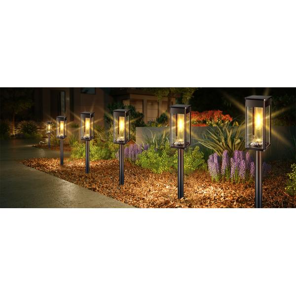 Decorative Solar Path Lights 3000K Waterproof Solar Pathway Lights 3LM