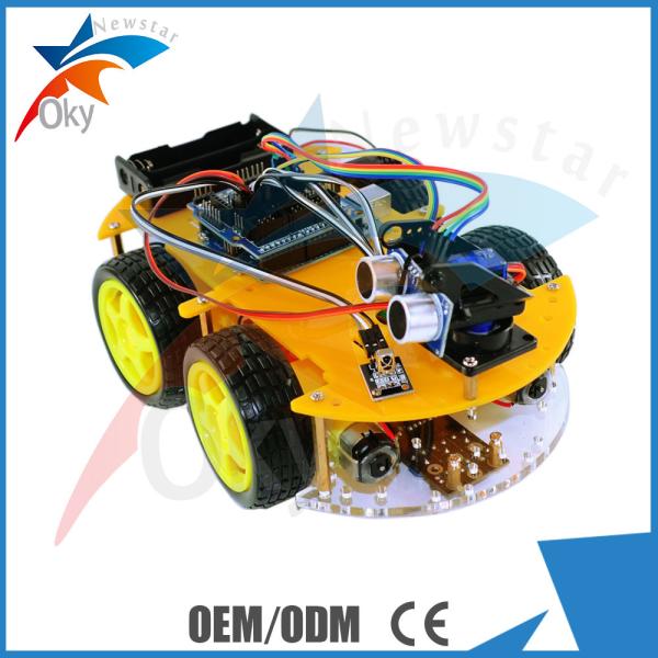 Cheap 4WD DIY Bluetooth Multi Function Smart Intelligent Robot Tracking Obstacle Avoidance Car Kit for sale
