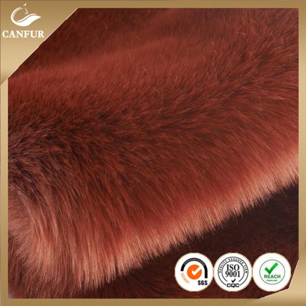 100% Polyester Back Material Faux Dyed Fox Fur for Garments Luxurious and Comfortable