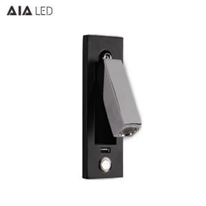 China IP20 press-button switch LED bed board wall light/indoor led bed wall lamp for hotel project on sale