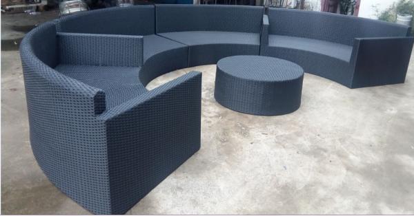 Customize indoor outdoor rattan furniture sofa set of six, rattan lounge chair, deck chair