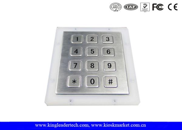 Cheap Customizable Flat 12 Keys Industrial Numeric Keypad For Hard Environment Use for sale
