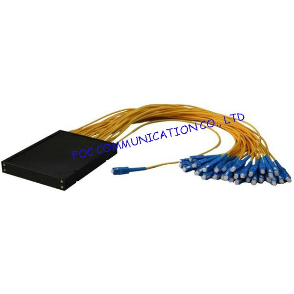 Fiber Planar Lightwave Circuit Fiber Optic Splitter ABS Module Low PDL 1 × 32