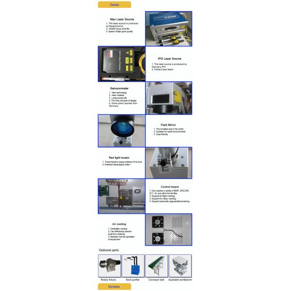 Enclosed Safety Desktop Model 50W Fiber Laser Marking Machine For Deep Engraving
