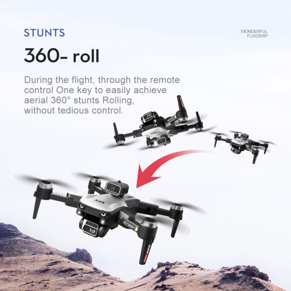 S2S Drone 8K Professional HD Dual Camera Brushless Obstacle Avoidance Aerial Photography Foldable Quadcopter Toys Gifts
