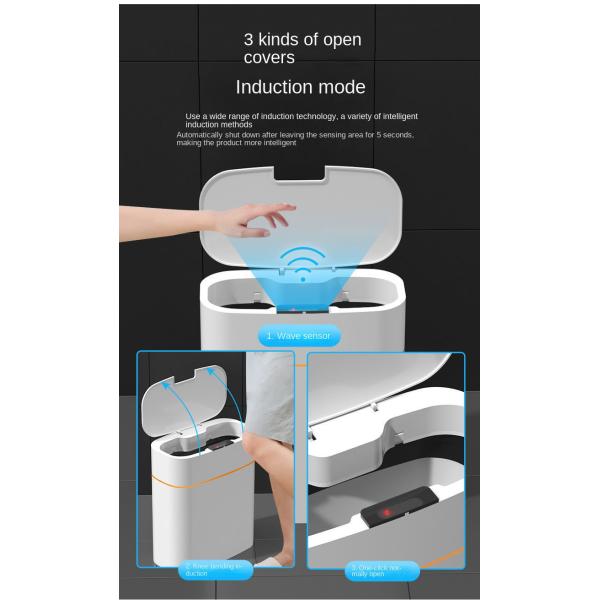Plastic Trash Can Manufacturer's New Electric Intelligent Automatic Sensor Touchless Smart Trash Can