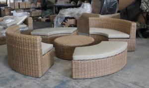 China 5-piece Outdoor rattan furniture sectional round moon shape sofa set commerical funiture-YS5738 on sale