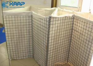China Hot Dipped Wire Mesh Rock Retaining Wall , Decorative Gabion Baskets Defensive Container Barrier on sale