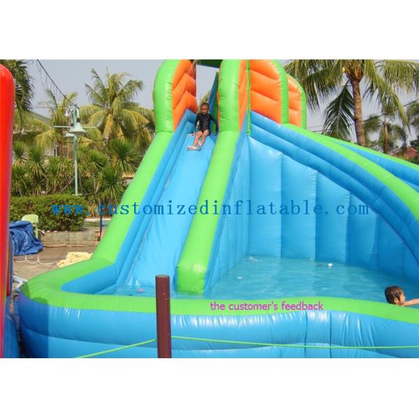 7 * 6m Commercial Kids Inflatable Water Slides , Pool Inflatable Slides For Children