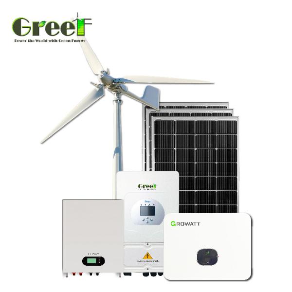 Cheap 5KW / 10KW Hybrid Wind Solar Power System With Remote Control And LCD Display for sale