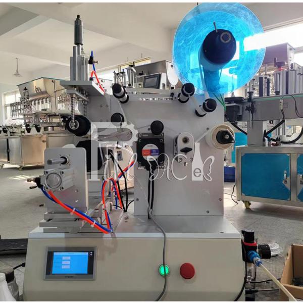 Semi-automatic Adhesive Sticker Labeling Machine Equipment Labeler for Square Bottle 3 sides or Round bottle circle