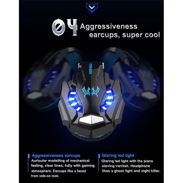 Bass Surround 2.2kohm G9000 USB Gaming Headset with LED Light