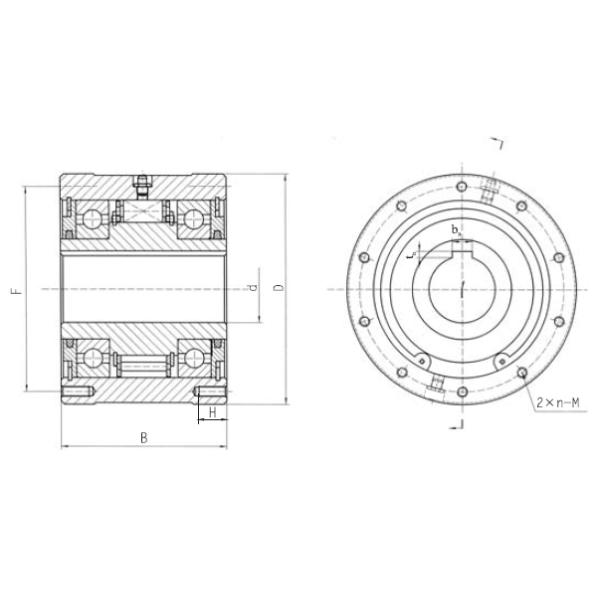 4200N.M 220mm Outer Diameter Back Stop Clutch Sprag Clutch Bearing