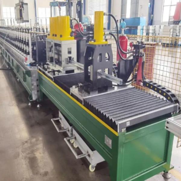 High Speed Steel Shutter Door Guide Rail Roll Forming Machine With 12stands Roller Station