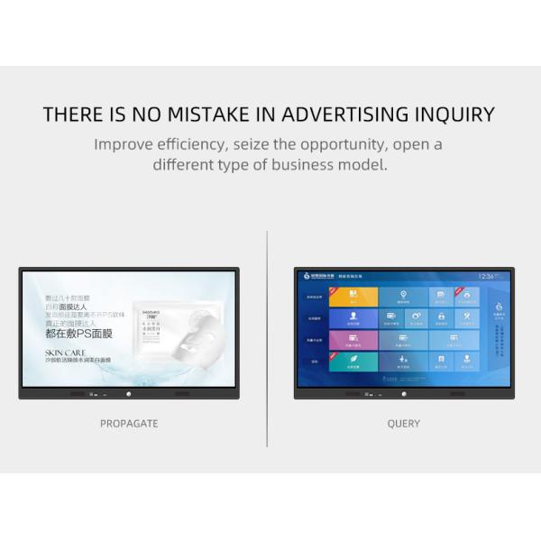 75 Inch 3840x2160 Mobile Dual System Smart Interactive Whiteboards For Schools