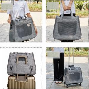 China Oxford Fabric Pet Travel Carrier Bag Strong Heavy Duty Dog Friendly Trolley Bag on sale