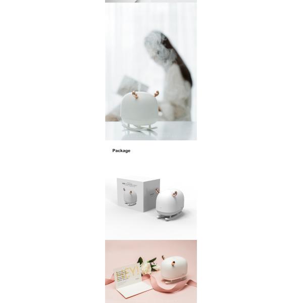 260ML Sleigh Deer Ultrasonic Air Humidifier Aroma Essential Oil Diffuser for Home Car USB Fogger Mist Maker with LED Nig