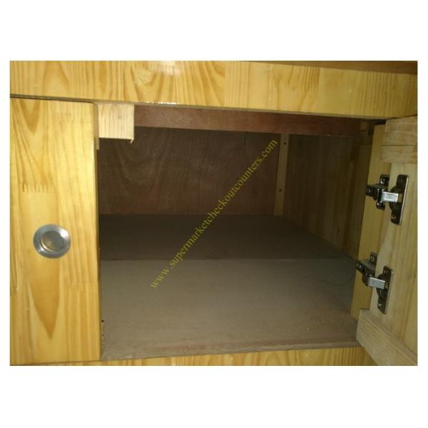 Convenient Store Wooden Retail Display Stand / Wooden Display Shelf