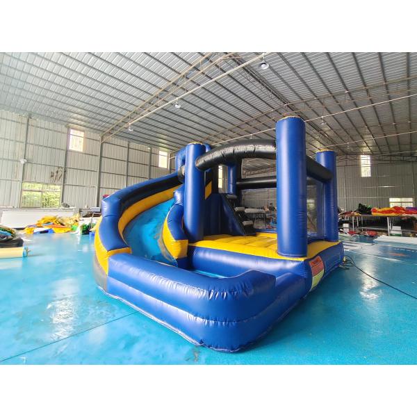 Fireproof Commercial Inflatable Bouncer Moonwalk Cartoon Theme With Rotary Slide Combo