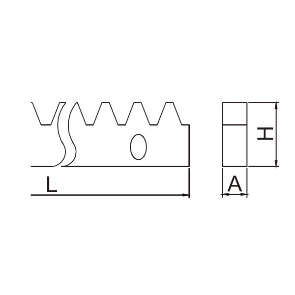 M4 Electric Sliding Gate Rack Gear White Galvanized With Mounting Accessories