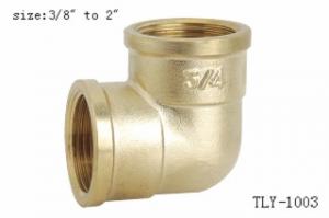 Best TLY-1003 1/2&quot;-2&quot; Female equal brass elbow pipe fitting NPT copper fittng water oil gas connection matel plumping joint wholesale