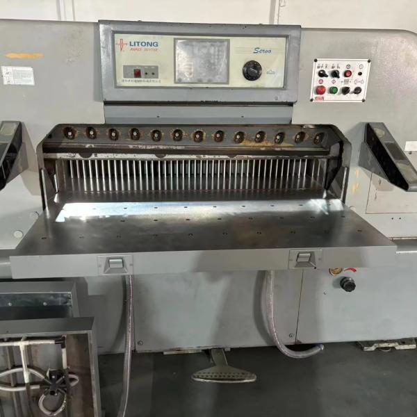 150 M/Min Used Litong 1370 Paper Cutting Machine Guillotine Max. Workable Width
