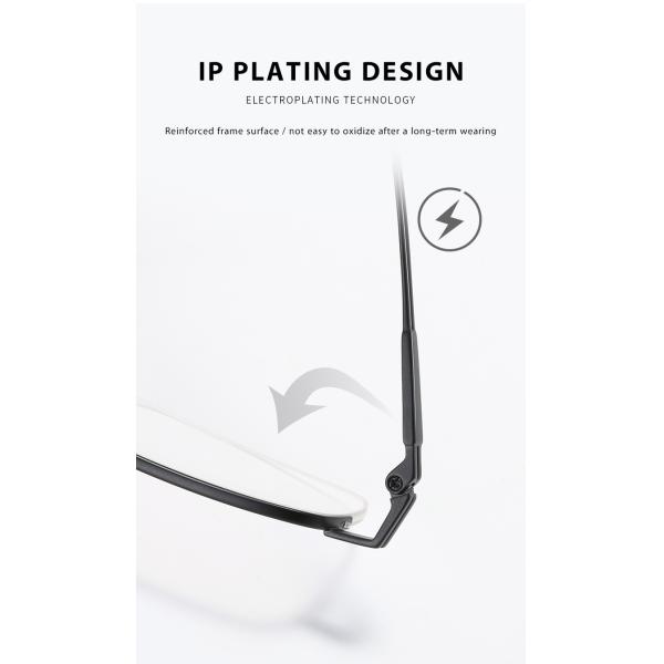 Prescription Available Titanium Frame Eyeglasses Customized B Grade FDA Certified