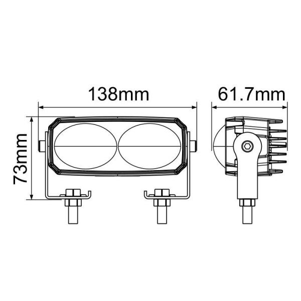 Red Line Warning Zone Light Forklift Forklift Zone Light 10~80V DC LED Light
