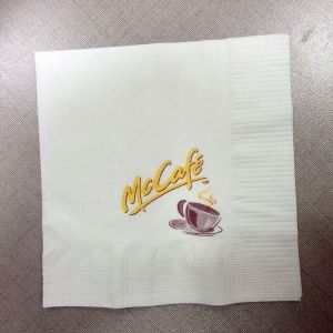 25x25cm Paper Table Napkins Custom Printed 100% Bamboo Fiber