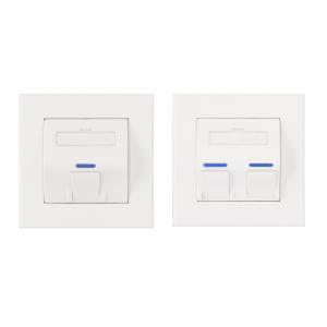 Best Angled Faceplate 86x86mm 1 Port 2 Port White wholesale