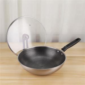 Best Stainless Steel Non Stick 32cm Fry Pan LFGB Certification Honeycomb Frying Pan wholesale