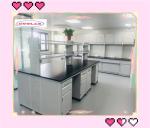 Adjustable Glass Shelf Lab Workbenches With Multi Functional Socket