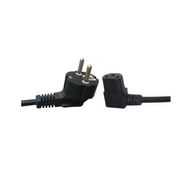 Deluxe Euro type 90 degree black Power cord IEC C13 angled female Power table 0.5m-10m