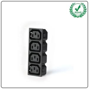 Best LZ-14-4L IEC C13 3 Pin Electrical Ac Power Socket Multiple C13 Outlet C14 Inlet Module wholesale