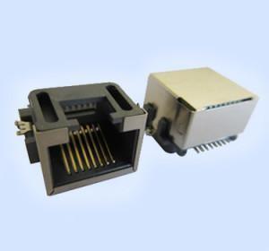 Best SMD RJ45 Modular Connector , SMT Modular Jack 1*1 Port Shielded Without LEDs wholesale