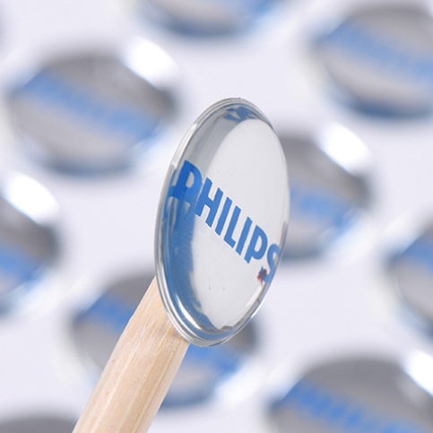 Epoxy Resin Clear Dome Sticker 3d Printing Epoxy Resin Label Round 3d Clear Badge Reels Fridge Logo Decals Resin